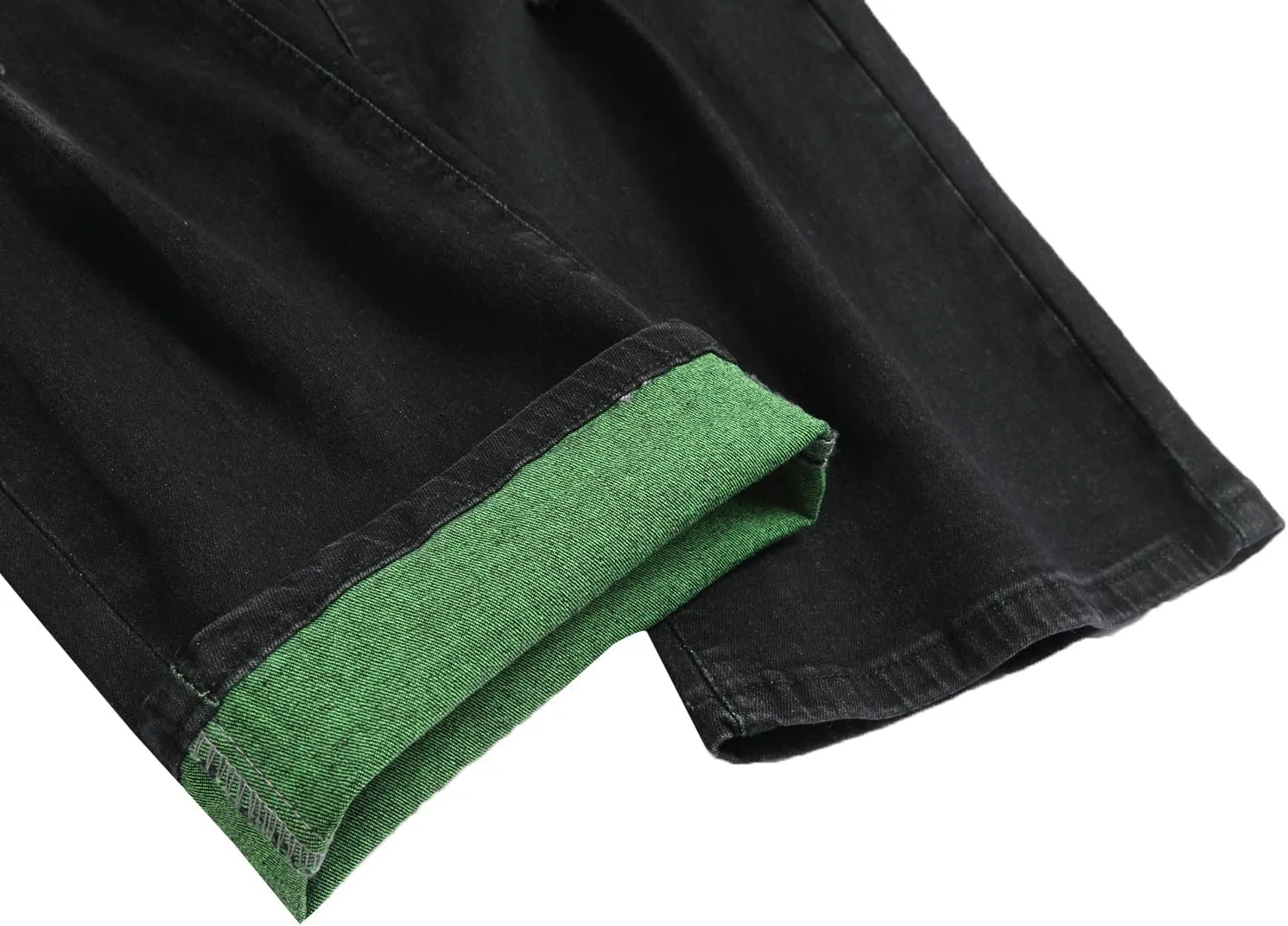 QIMYUM Men's Wide-Leg Baggy Flex Jeans Relaxed Loose Fit Long Denim Pants