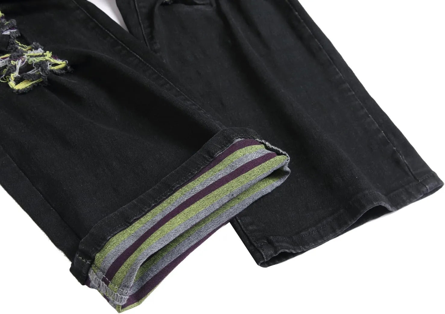 QIMYUM Men's Wide-Leg Baggy Flex Jeans Relaxed Loose Fit Long Denim Pants