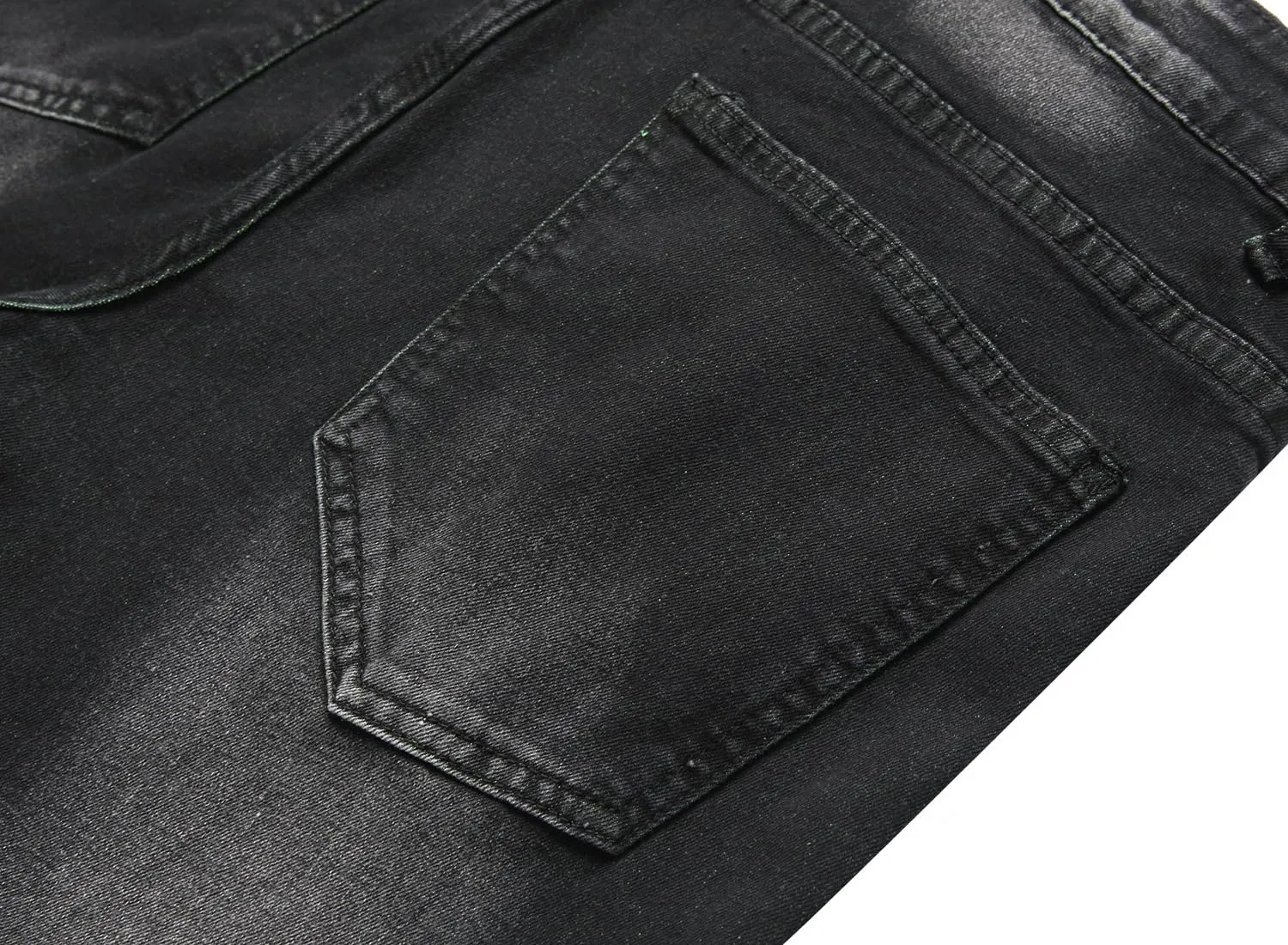 QIMYUM Men's Wide-Leg Baggy Flex Jeans Relaxed Loose Fit Long Denim Pants