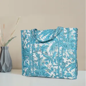Quilted Cotton  Tote Bag