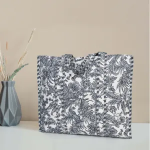 Quilted Cotton  Tote Bags - Grey
