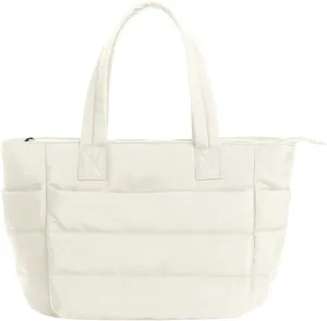 Quilted Tote Bag for Women, Lightweight Puffy Work Bag with Compartment, Quilted Shoulder Bag with Multi Pockets