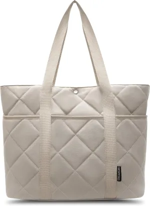 Quilted Tote Bag For Women, Puffer Tote Bag For Women, Trendy And Lightweight Travel Tote Bags For Work