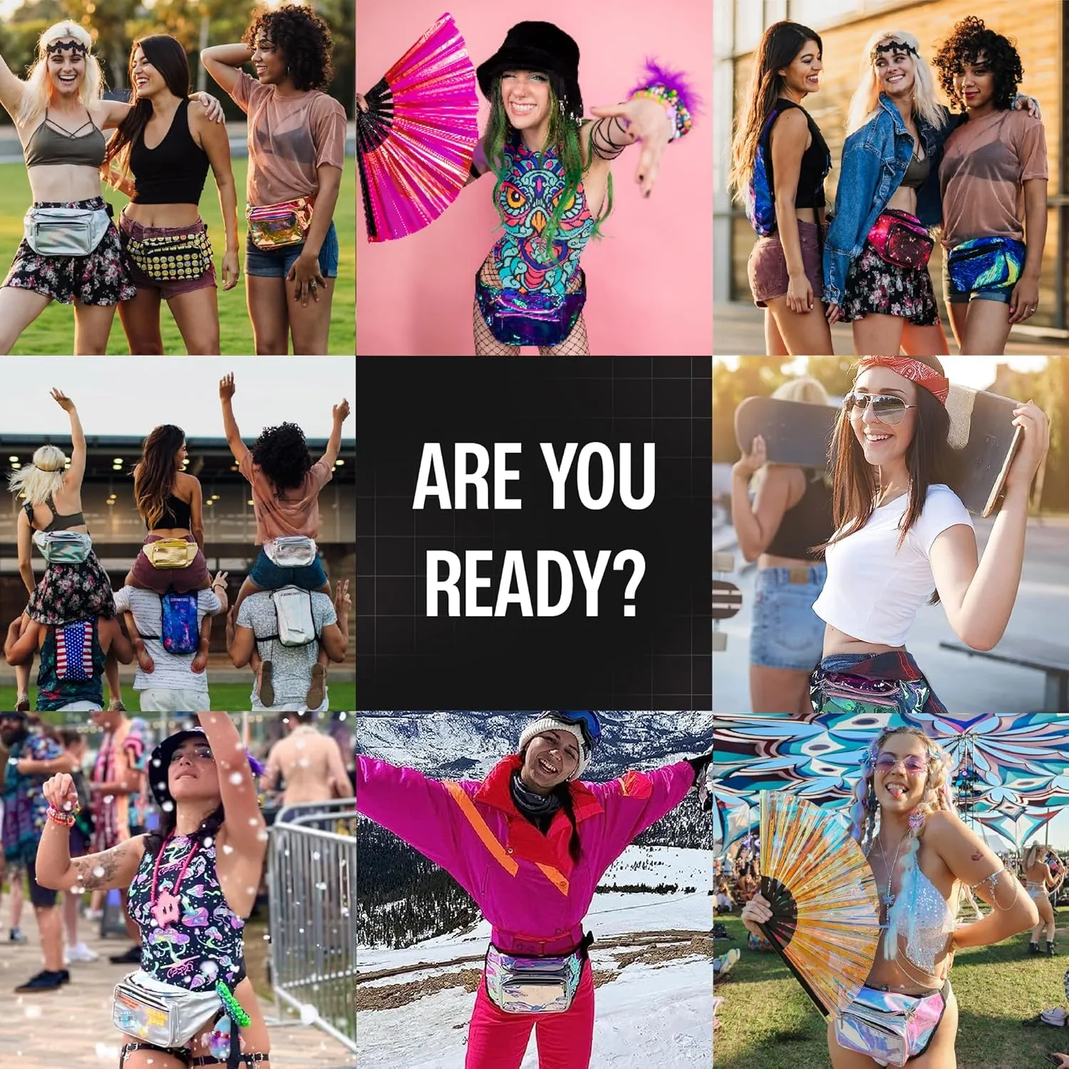 Rainbow Fanny Pack Belt Bag I Mens Fanny Packs for Women - Crossbody Bag Bum bag Waist Bag Waist Pack - For Halloween costumes, for Hiking, Running, Travel, Waterproof and more