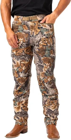Realtree Men's 5-Pocket Camo Hunting Pant - Durable Pants with Reinforced Knees, Water-Resistant, Breathable Ripstop Fabric