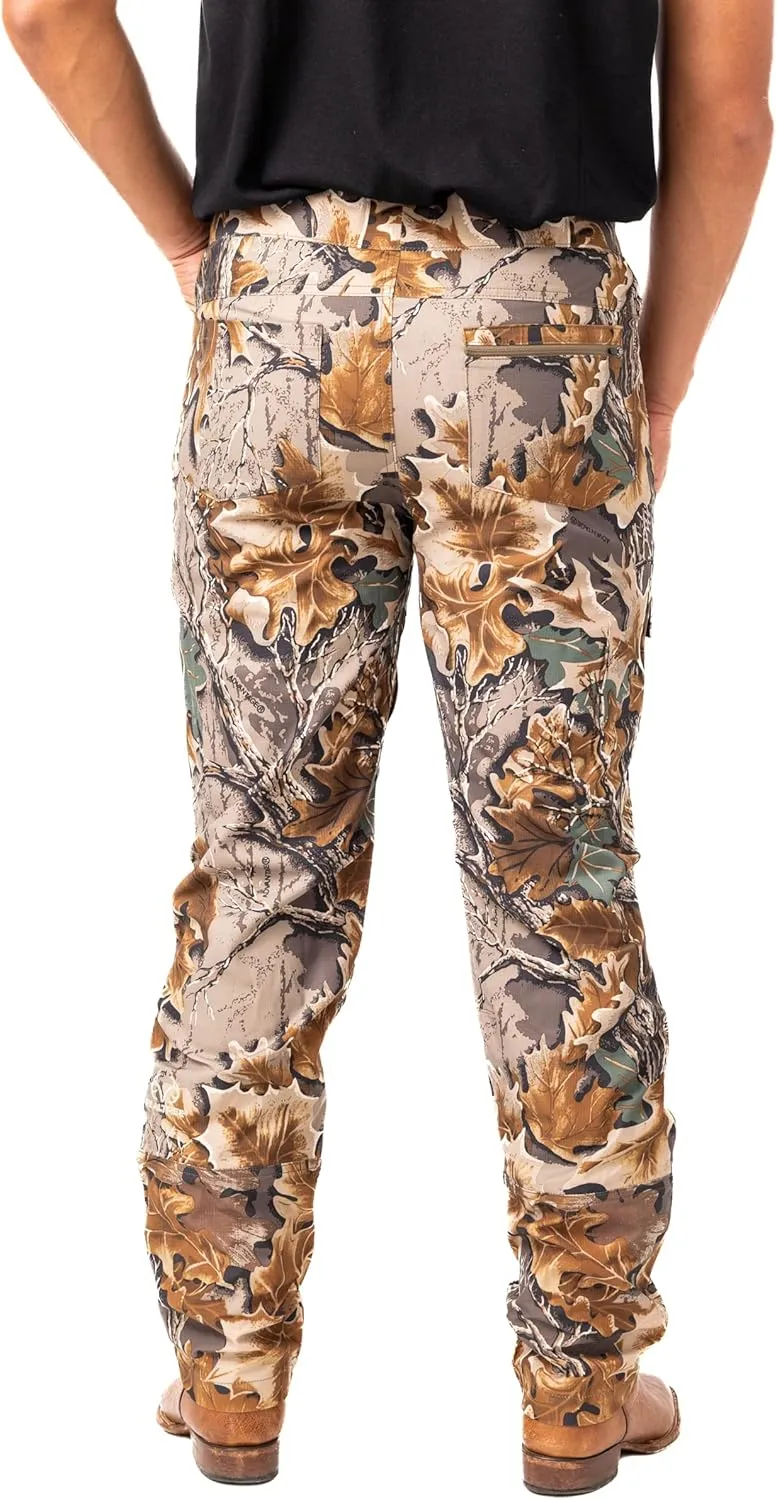 Realtree Men's 5-Pocket Camo Hunting Pant - Durable Pants with Reinforced Knees, Water-Resistant, Breathable Ripstop Fabric