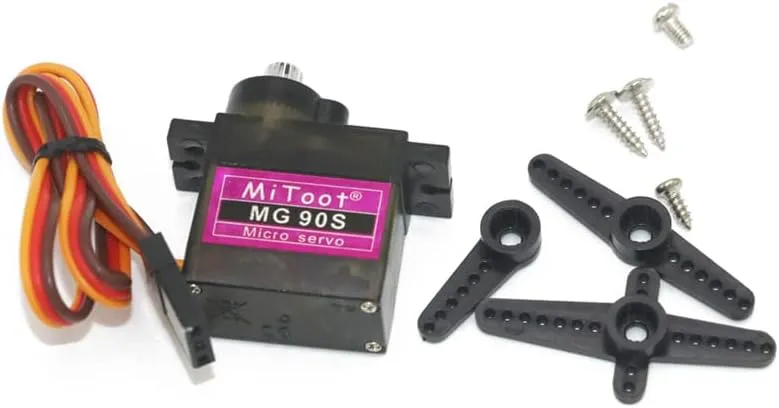 Replacement Part For 4pcs/lot MG90S 9g Metal Gear Upgraded SG90 Digital Micro Servos For Smart Vehicle Helicopter Boart Car - (Color: Metal Gear)