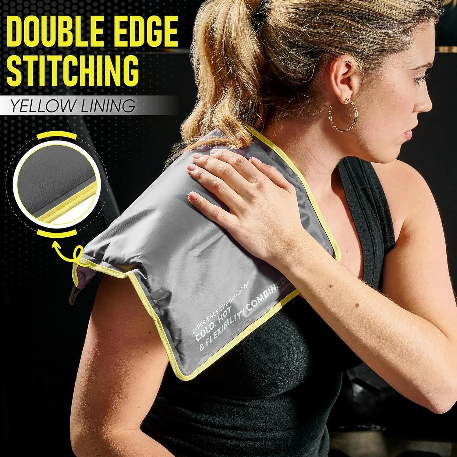 Reusable Gel Ice Packs - Flexible When Frozen for Injuries, Hip, Shoulder, Back, Knee - Hot & Cold Therapy Compress to Reduce Swelling, Bruises, Surgery, Heat & Cold (Large (Pack of 2))