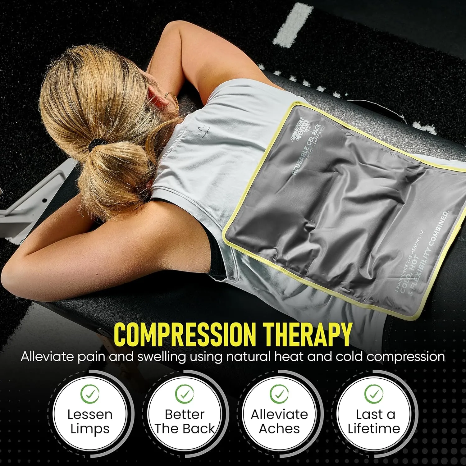 Reusable Gel Ice Packs - Flexible When Frozen for Injuries, Hip, Shoulder, Back, Knee - Hot & Cold Therapy Compress to Reduce Swelling, Bruises, Surgery, Heat & Cold (Large (Pack of 2))