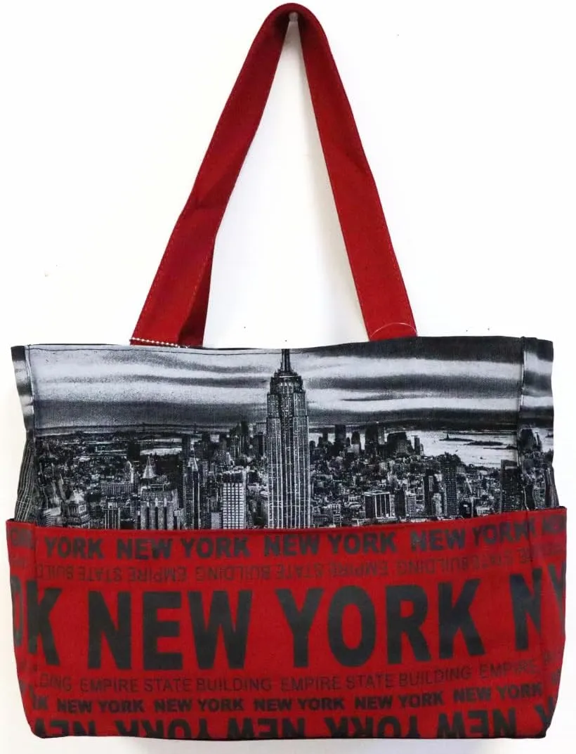 Robin Ruth Small Tote Bag With NEW YORK CITY Skyline Print (Small)