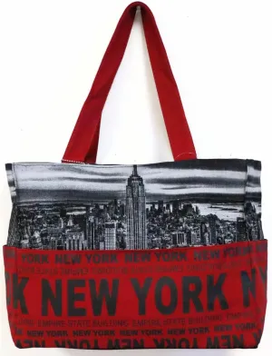 Robin Ruth Small Tote Bag With NEW YORK CITY Skyline Print (Small)