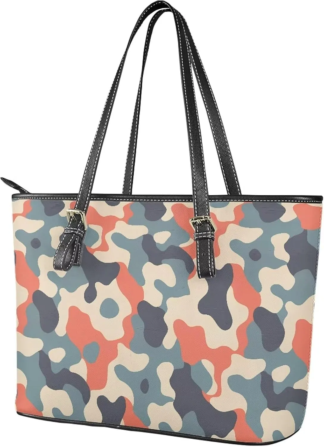 Rose Flowers Work Tote Bag for Women Large Shoulder Bag Purse, Abstract Art Top Handle Satchel Tote Bag for Laptop
