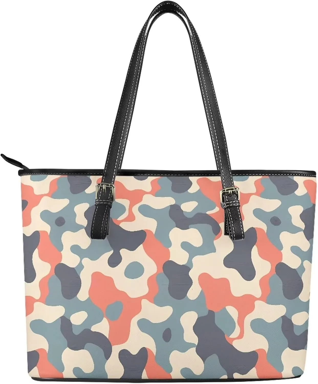 Rose Flowers Work Tote Bag for Women Large Shoulder Bag Purse, Abstract Art Top Handle Satchel Tote Bag for Laptop