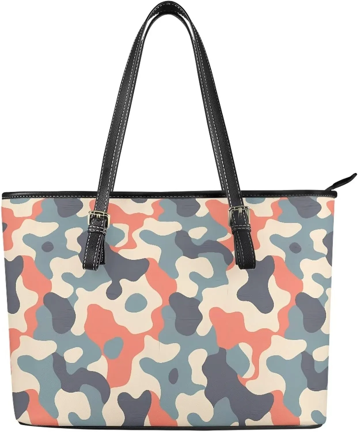Rose Flowers Work Tote Bag for Women Large Shoulder Bag Purse, Abstract Art Top Handle Satchel Tote Bag for Laptop