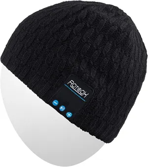 Rotibox Washable Bluetooth Beanie Hat with Wireless Stereo Over Ear Headphones Headsets Earphone Speaker Hands Free