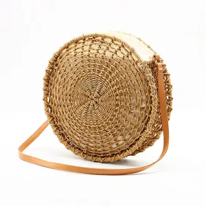 Round Openwork Straw Bag