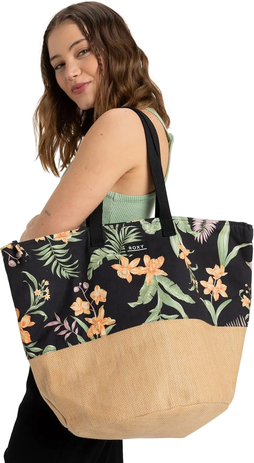 Roxy Women's Beach Tote Bag | Travel | Vacation | Straw | Lightweight | Breathable