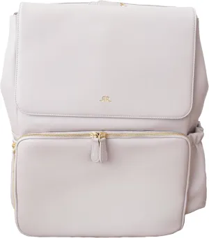 Ruby Camera Backpack – Sleek, Durable Vegan Leather Bag with Gear Dividers, Laptop Compartment, and Side Access for Cameras & Gear, Gray