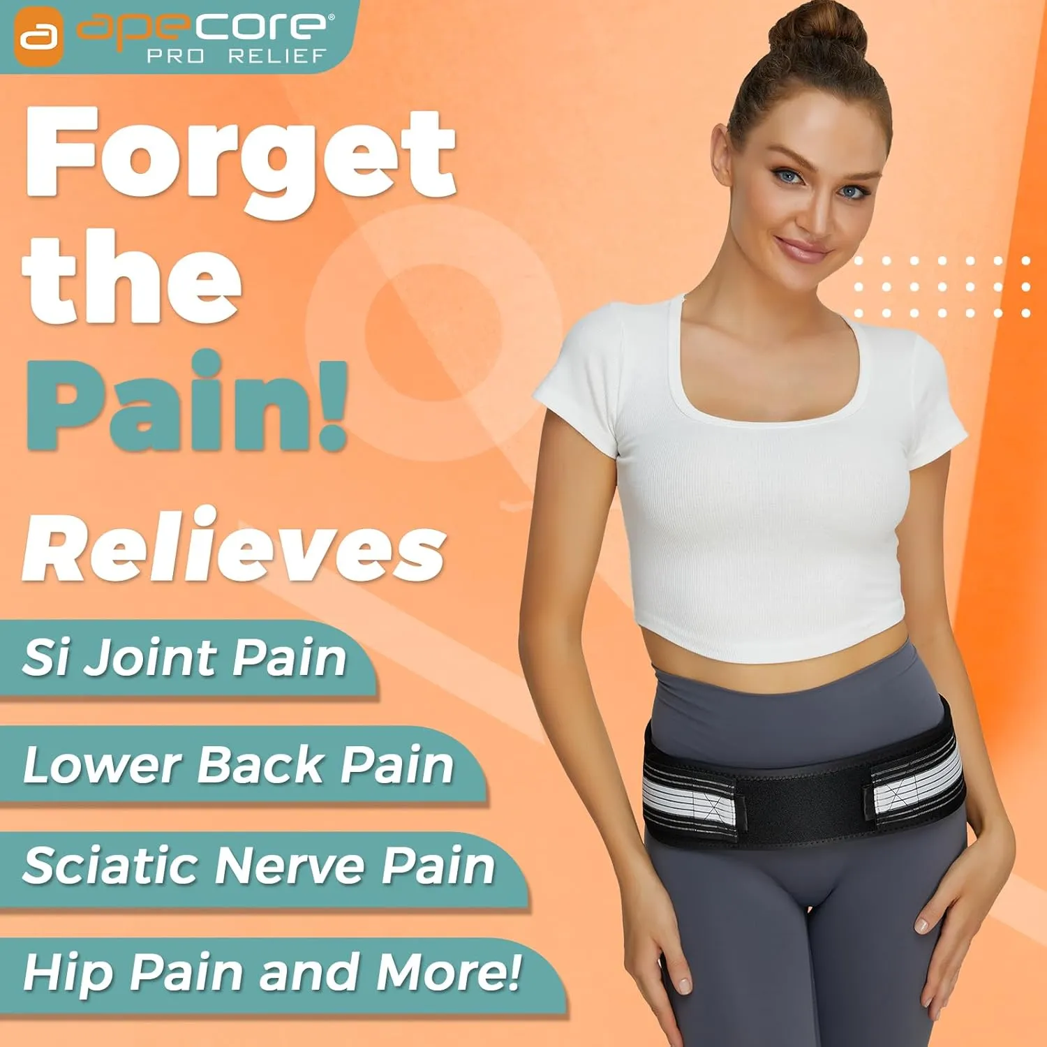 Sacroiliac Hip Belt for Women and Men That Alleviates Sciatic, Pelvic, Lower Back, Leg and Sacral Nerve Pain Caused by Si Joint Dysfunction| Trochanter Brace (XL-XXL)