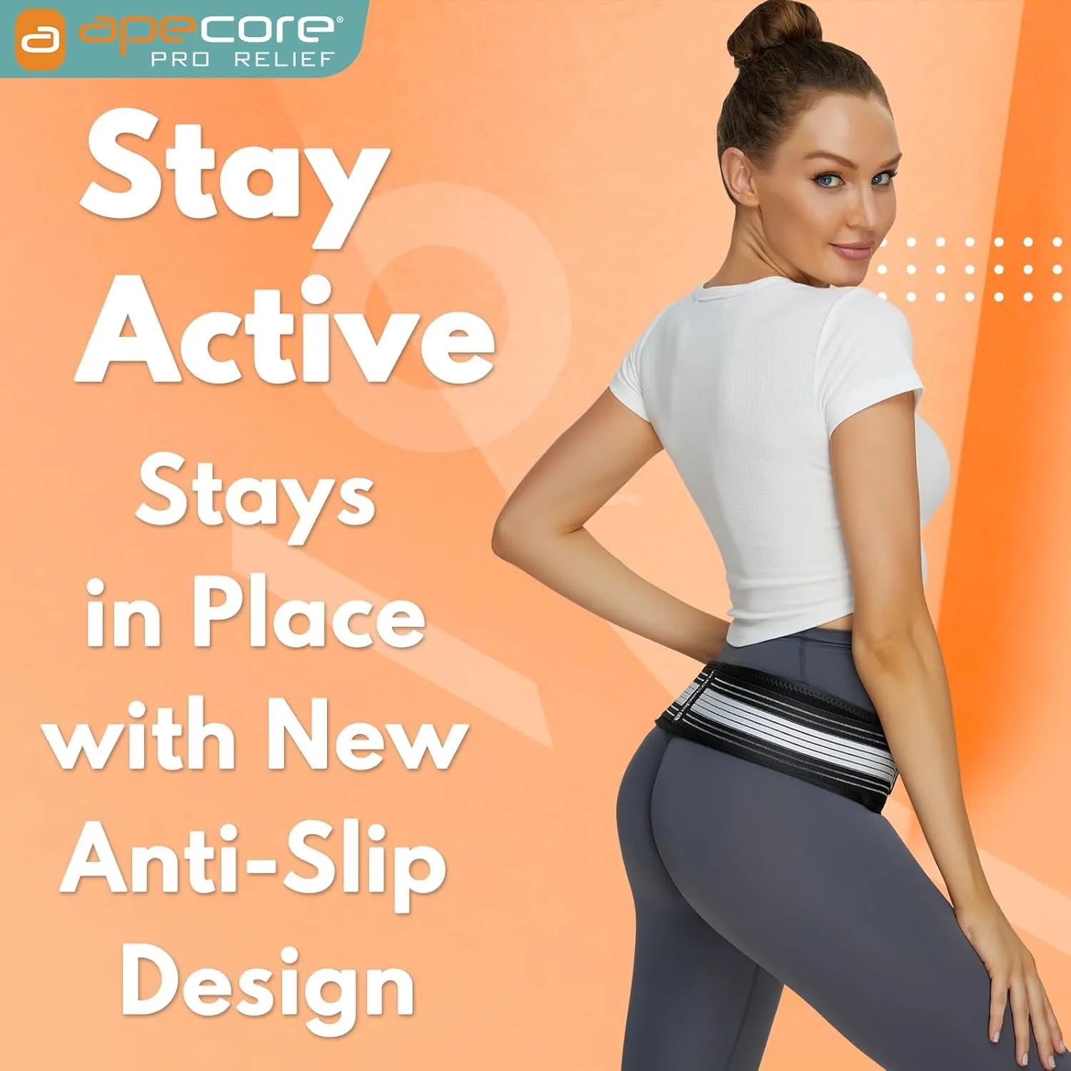 Sacroiliac Hip Belt for Women and Men That Alleviates Sciatic, Pelvic, Lower Back, Leg and Sacral Nerve Pain Caused by Si Joint Dysfunction| Trochanter Brace (XL-XXL)
