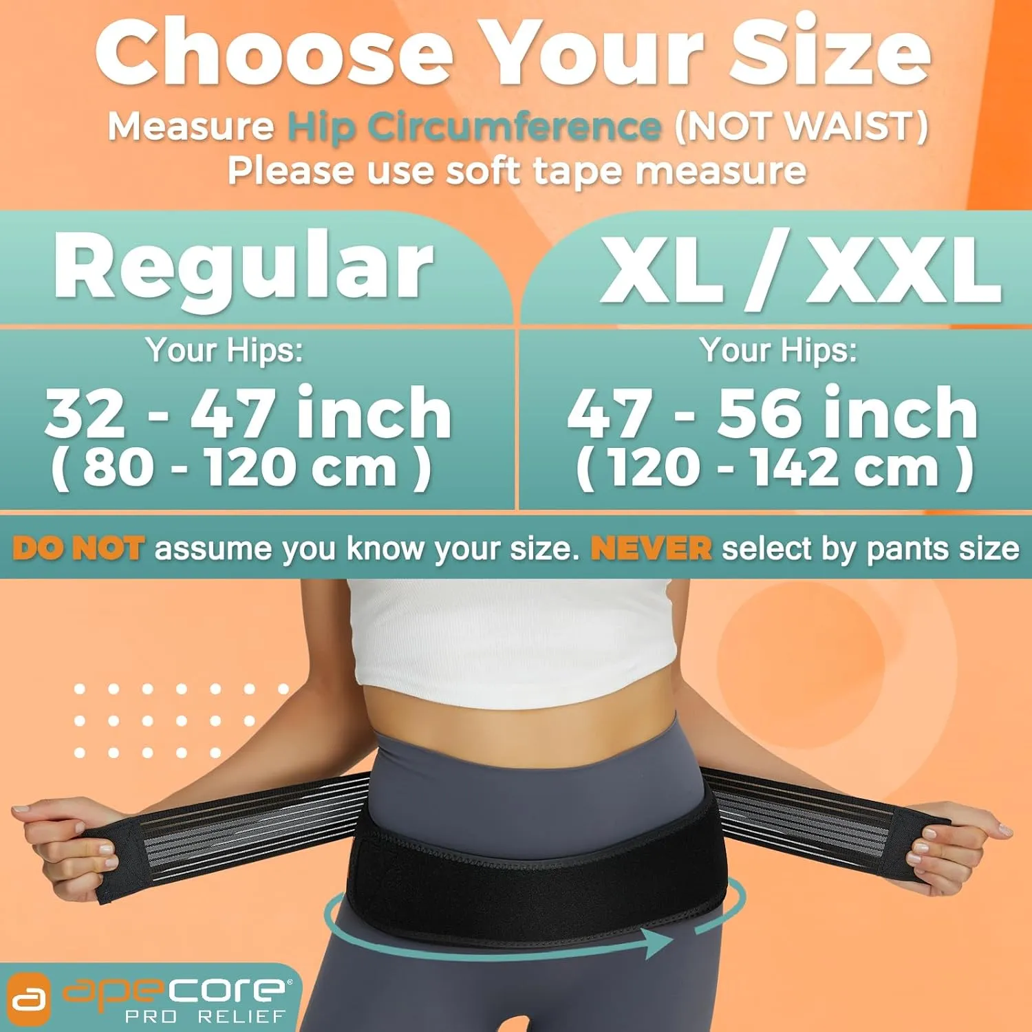 Sacroiliac Si Hip Belt Relief from Si Joint, Sciatica, Pelvis, Lower Back Pain - Support Brace for Women and Men - for Sacral Nerve, Hip Loc Tilt Up Belts Braces (XL-XXL)