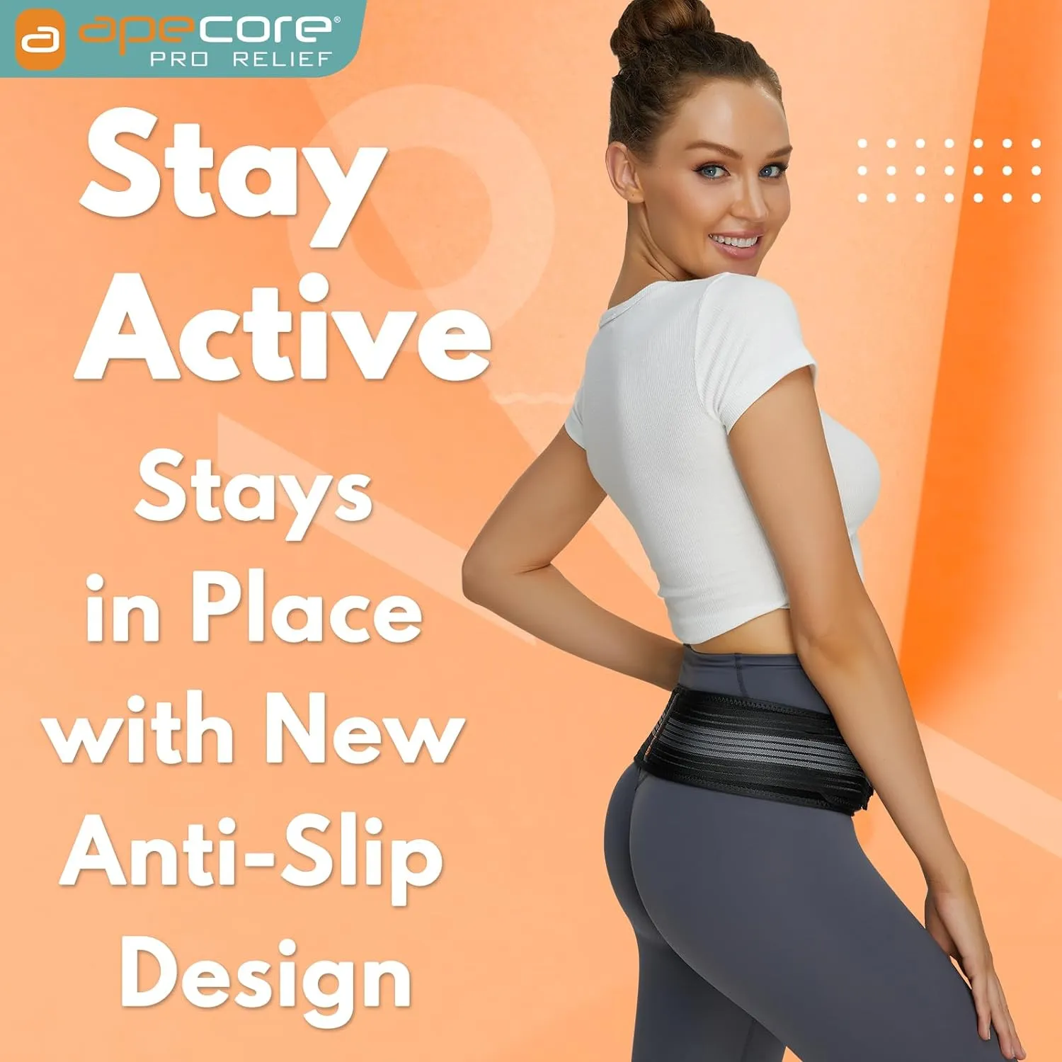 Sacroiliac Si Hip Belt Relief from Si Joint, Sciatica, Pelvis, Lower Back Pain - Support Brace for Women and Men - for Sacral Nerve, Hip Loc Tilt Up Belts Braces (XL-XXL)