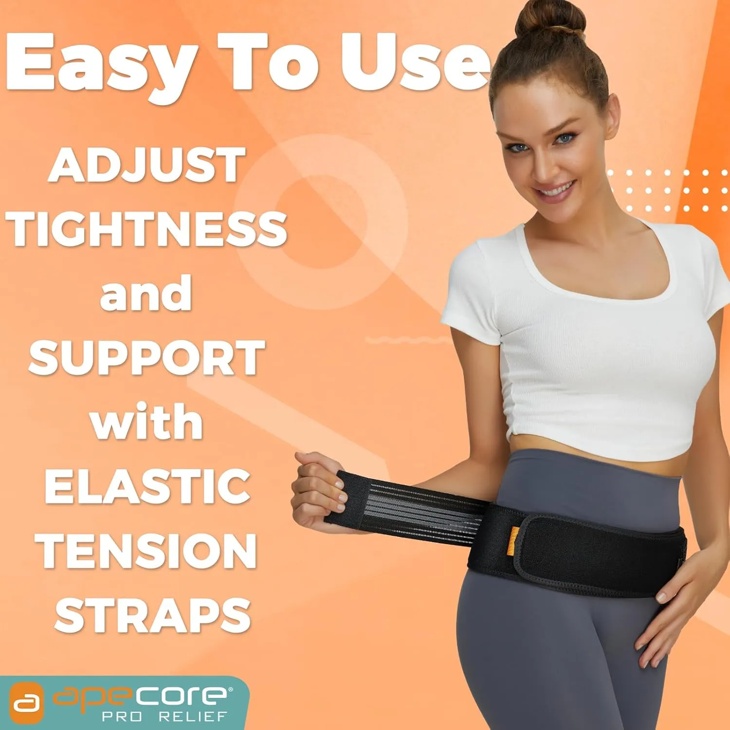 Sacroiliac Si Hip Belt Relief from Si Joint, Sciatica, Pelvis, Lower Back Pain - Support Brace for Women and Men - for Sacral Nerve, Hip Loc Tilt Up Belts Braces (XL-XXL)