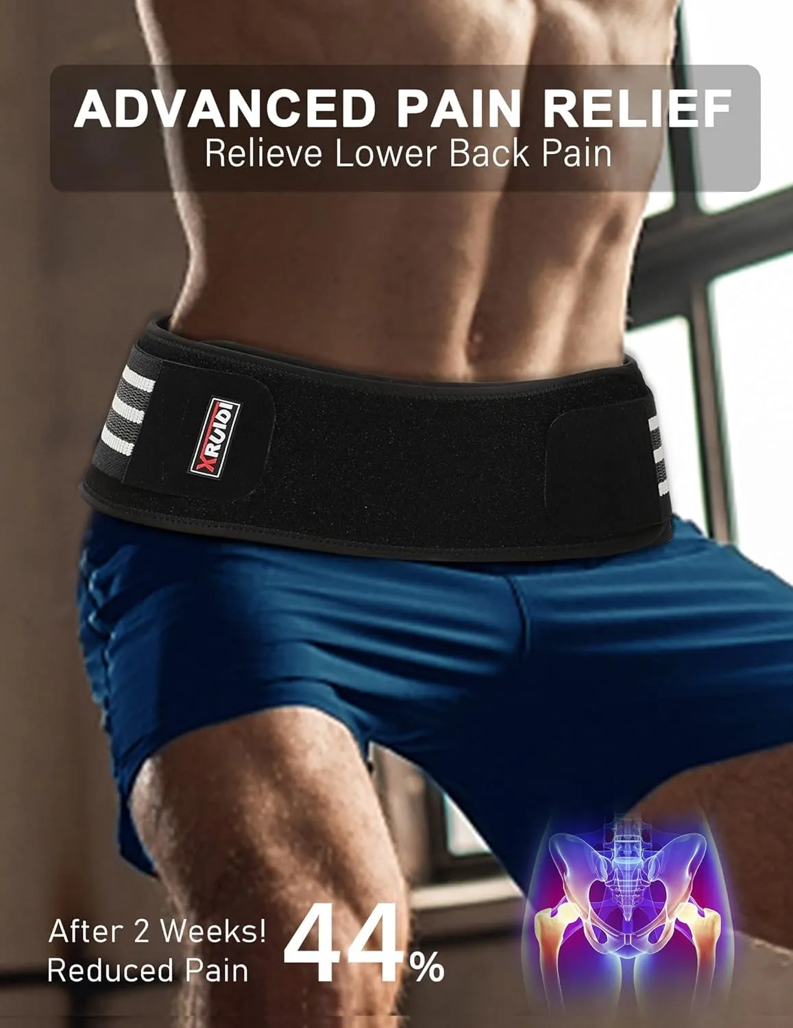 Sacroiliac SI Joint Hip Belt, Lower Back Support Brace for Men Women, Anti-Slip Pelvic Support Belt for Sciatica, Pelvis, Lumbar & Nerve Pain Relief Devices Trochanter Belt (Petite XS/S)