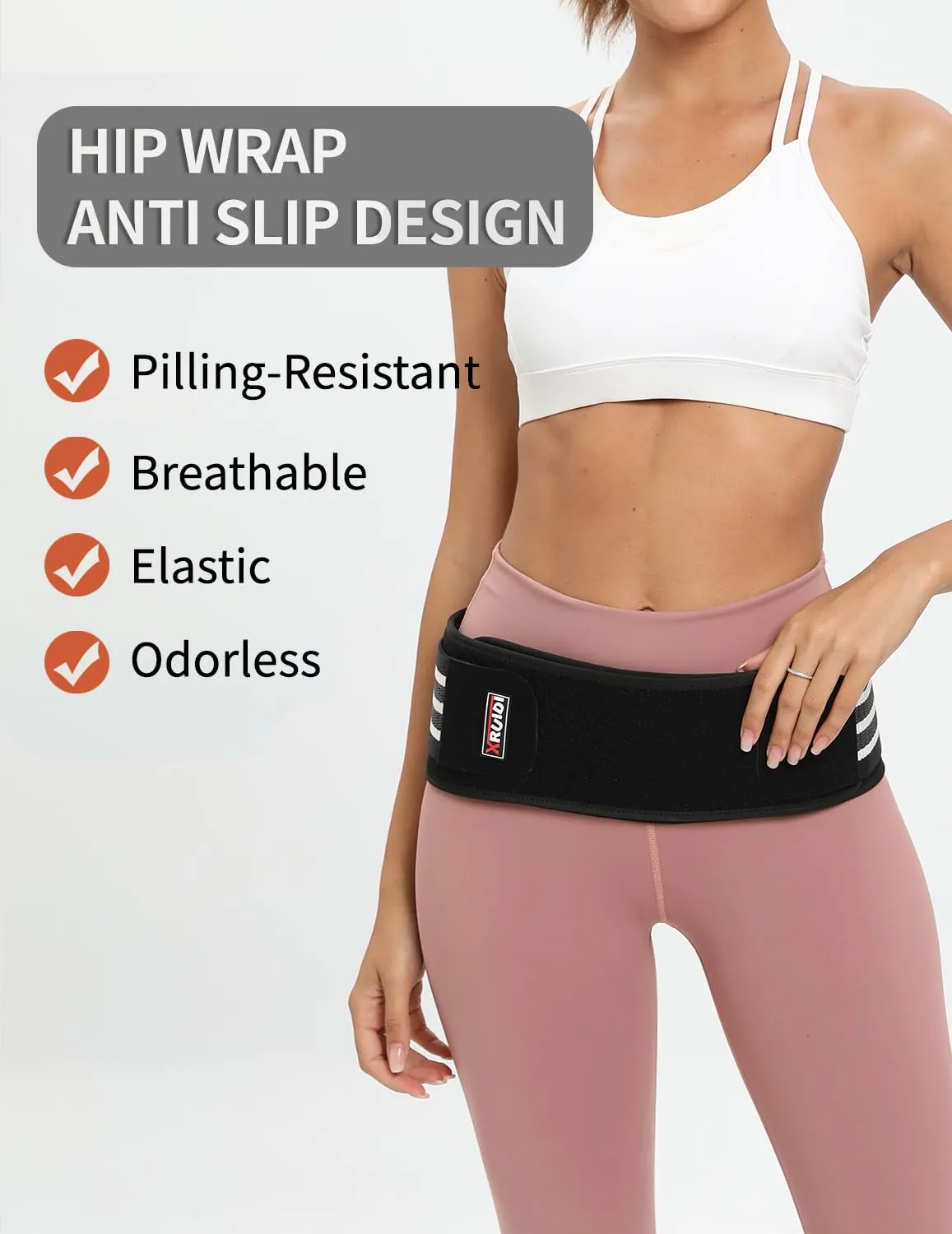 Sacroiliac SI Joint Hip Belt, Lower Back Support Brace for Men Women, Anti-Slip Pelvic Support Belt for Sciatica, Pelvis, Lumbar & Nerve Pain Relief Devices Trochanter Belt (Petite XS/S)