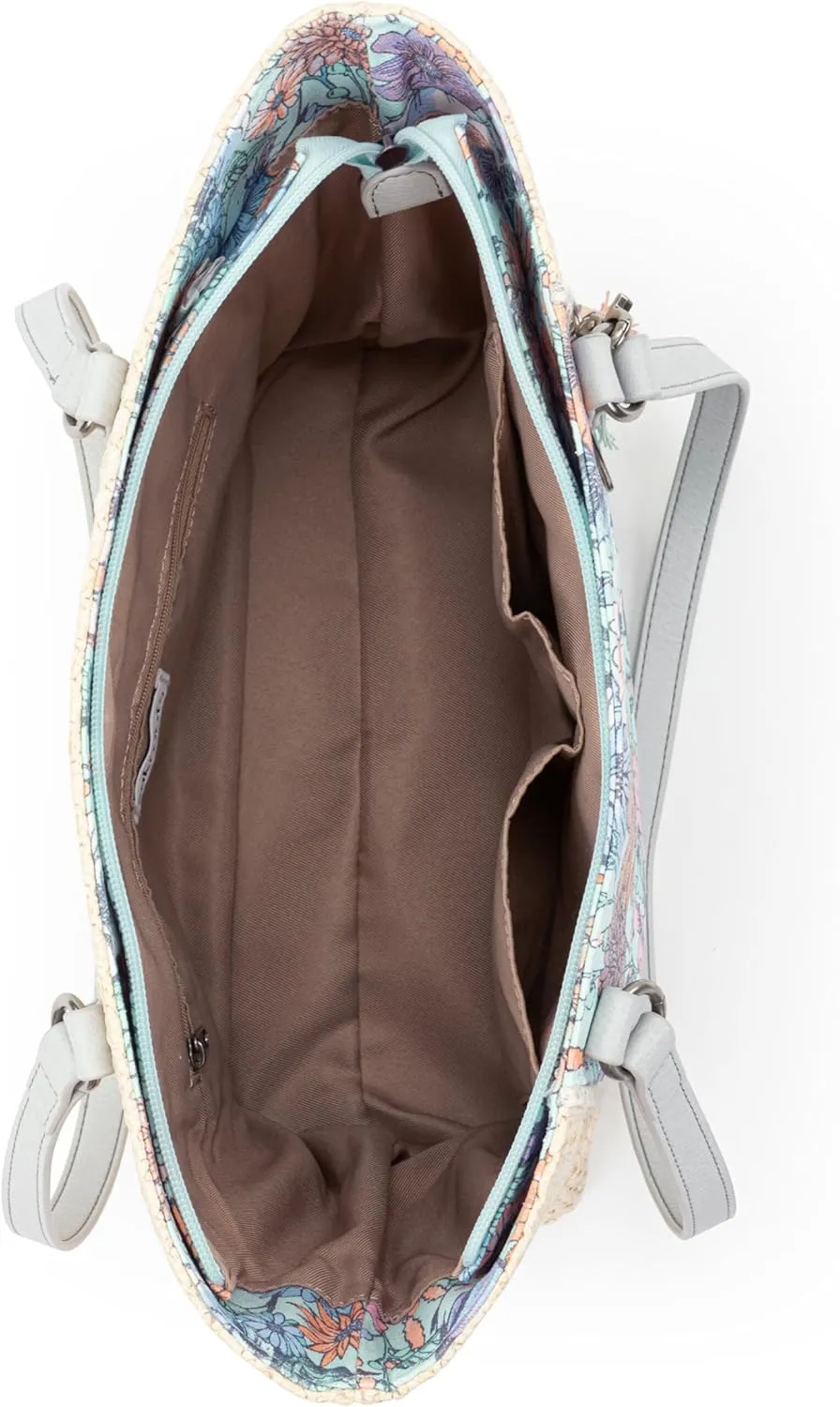 Sakroots Meadow Synthetic Straw from Recycled Materials, Uncoated Cotton Canvas Tote