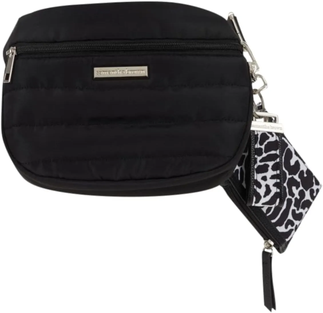 Samantha Brown To-Go Quilted Hip Bag with Pouch - Black