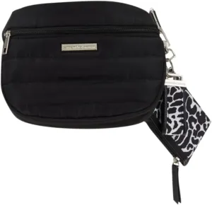 Samantha Brown To-Go Quilted Hip Bag with Pouch - Black