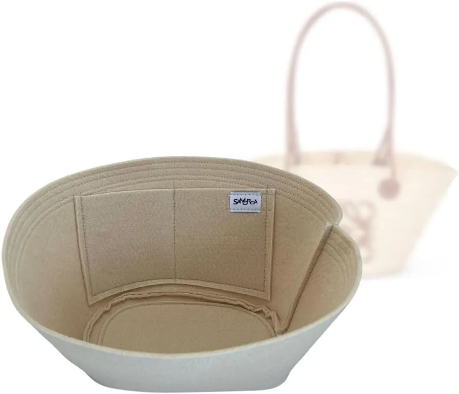 SAMORGA (16-33/ Loe-Anagram-Basket-S-R Bag Organizer for Anagram Basket Bag Small: Raw-Edge Bag Organizer Insert Innerbag