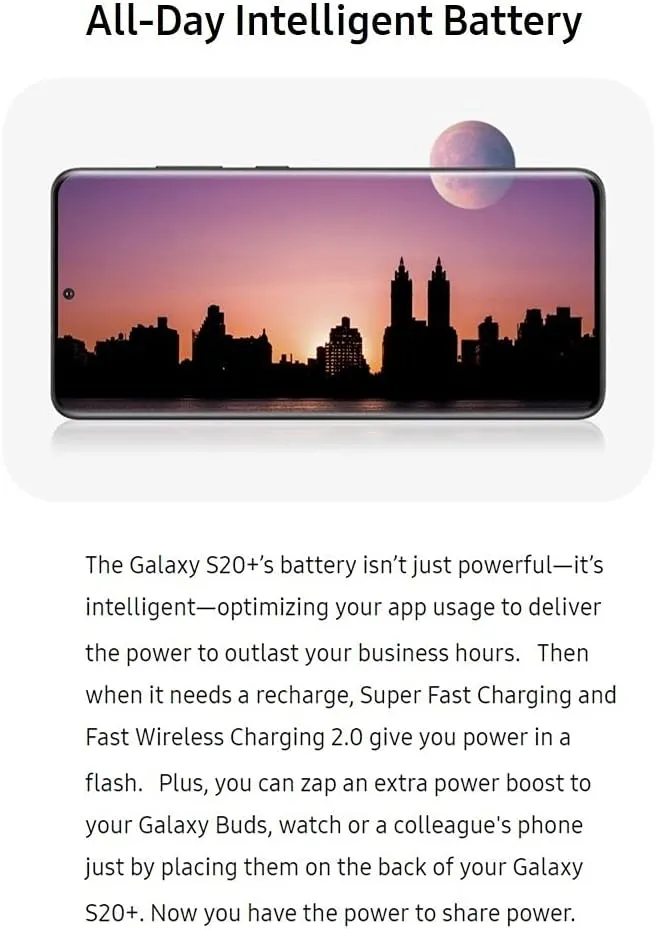 SAMSUNG Galaxy S20  5G, US Version, 128GB, Cosmic Gray - AT&T (Renewed)