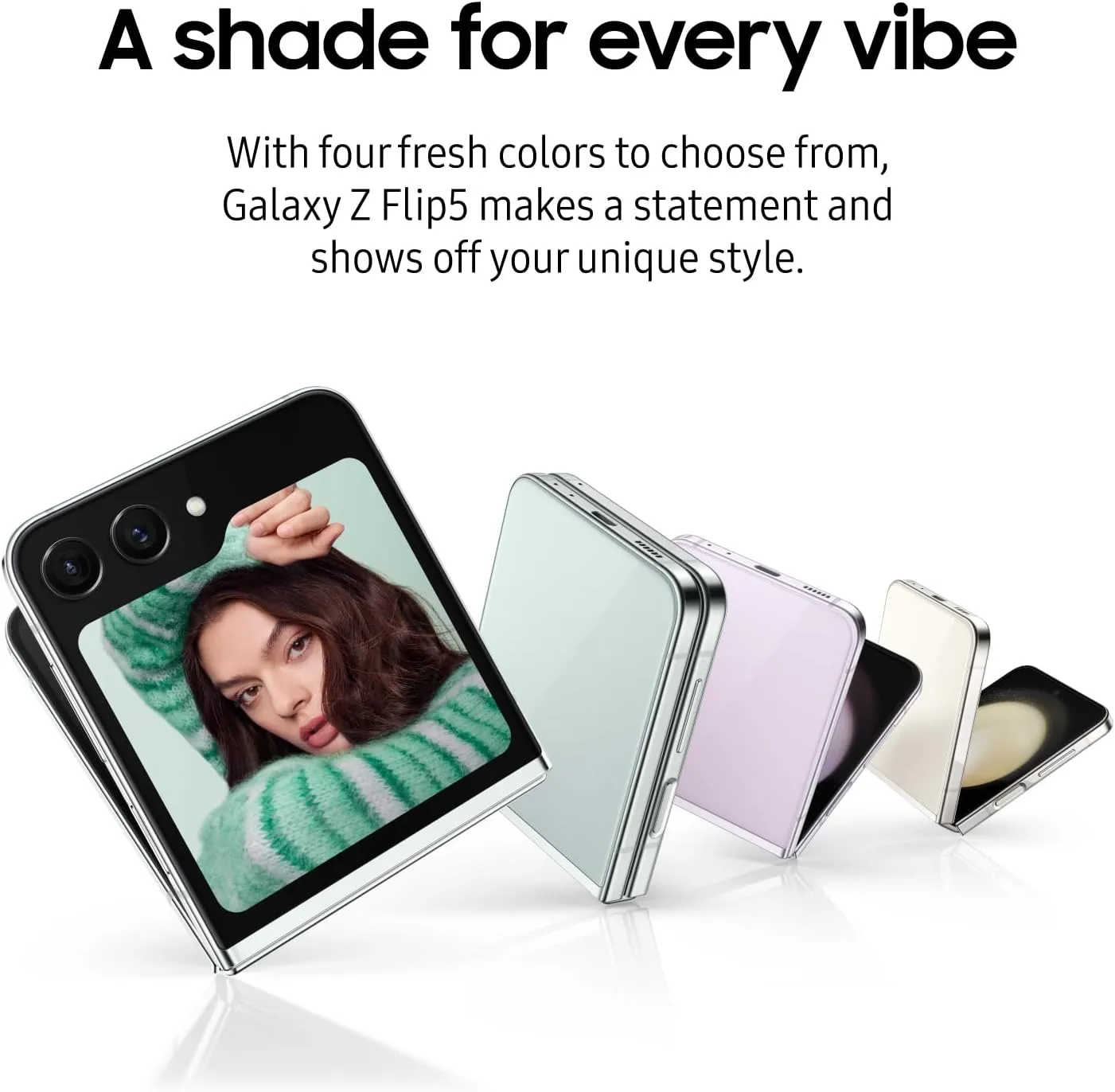SAMSUNG Galaxy Z Flip5 AI Phone, 256 GB Unlocked Android Smartphone, Compact, Foldable Design, One-Hand Control, Best Selfies, Full Cover Screen, Hands-Free Use, US Version, 2023, Graphite
