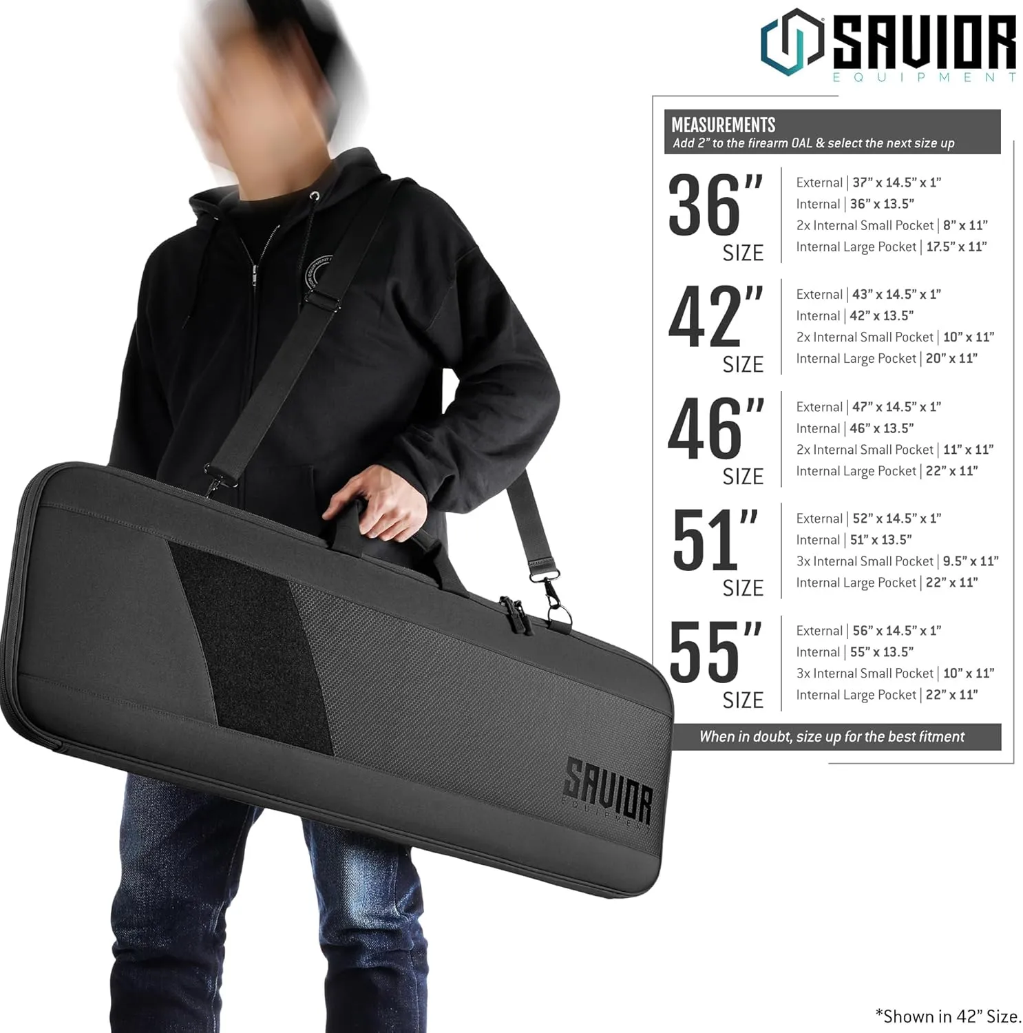 Savior Equipment Specialist Single Long Gun Bag Tactical Padded Soft Case w/Padded Handle Carrier, Adjustable Sling, Dual Lockable Zipper