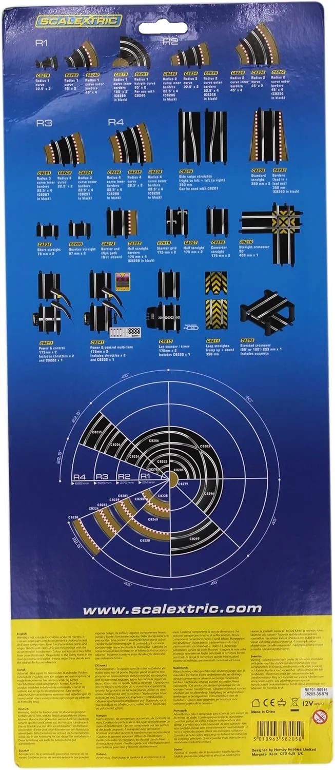 Scalextric C8205 Track- Standard Straight 13.75 inches