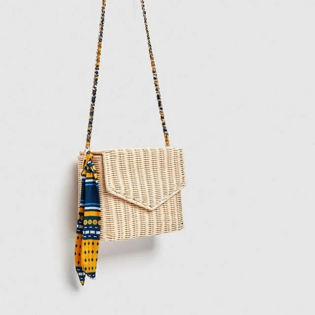 Scarf Rattan Straw Bags