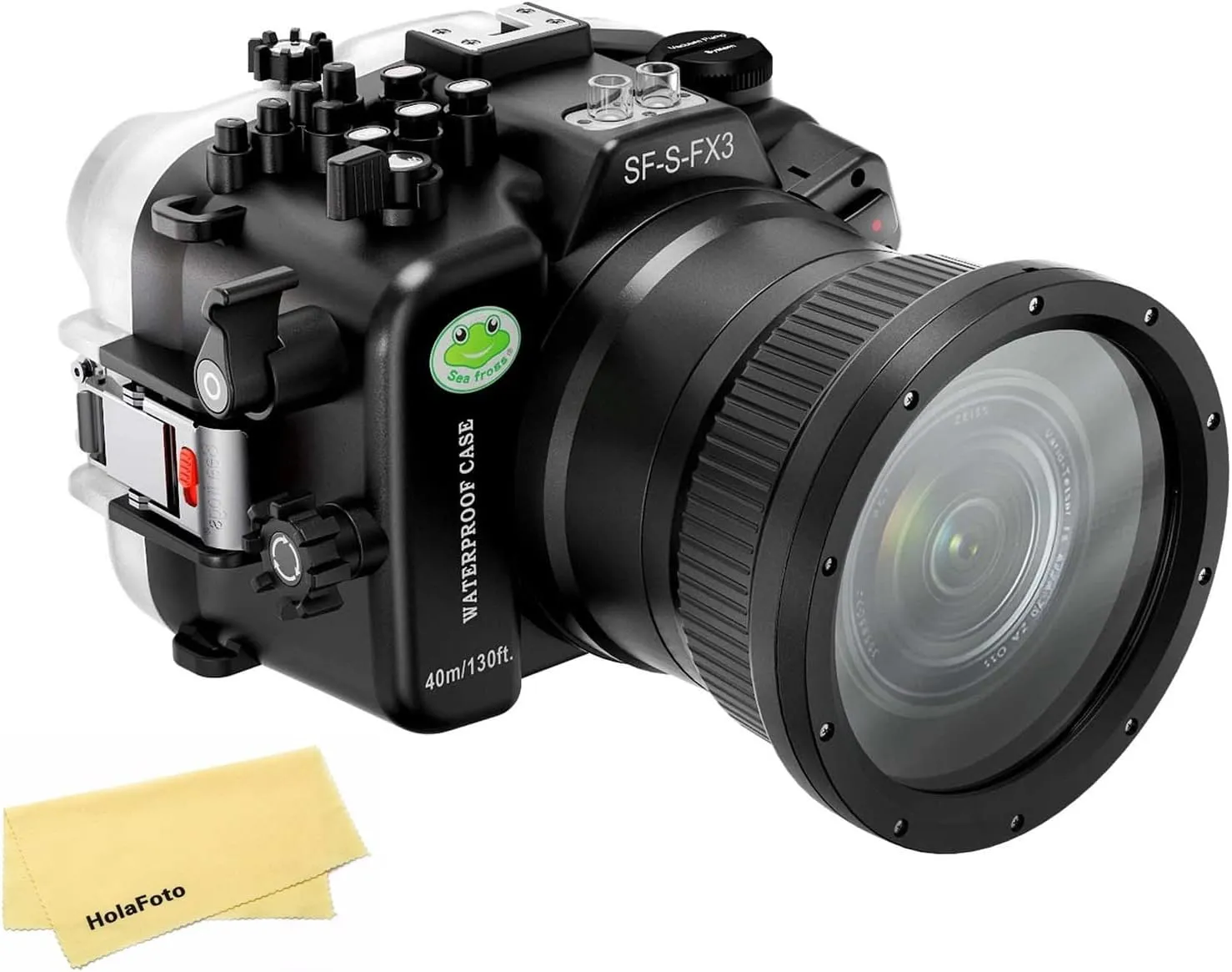 Seafrogs Underwater Housing for Sony Alpha FX3 I FX30 [40M/130FT] Waterproof Case Scuba Diving Housing for Sony ILME-FX3 I FX30   FE 28-70mm F3.5-5.6, 24-70mm f/4, 16-35mm f/4, 50mm f/1.2 Lens