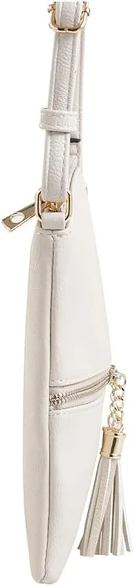 SG SUGU Lightweight Medium Crossbody Bag Shoulder Bag with Tassel and Zipper Pocket