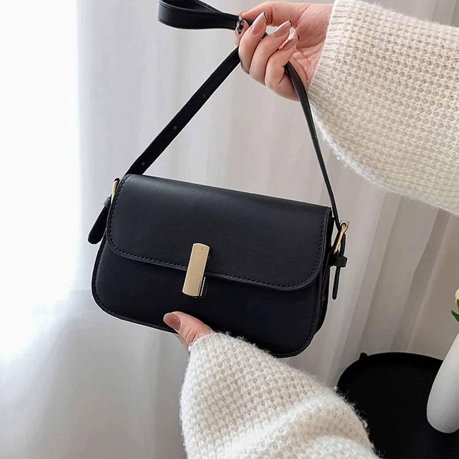 Shoulder Bag Fashion Printed Handbag Crossbody Small Square Crossbody Bag for Women Carryall 34 Maple