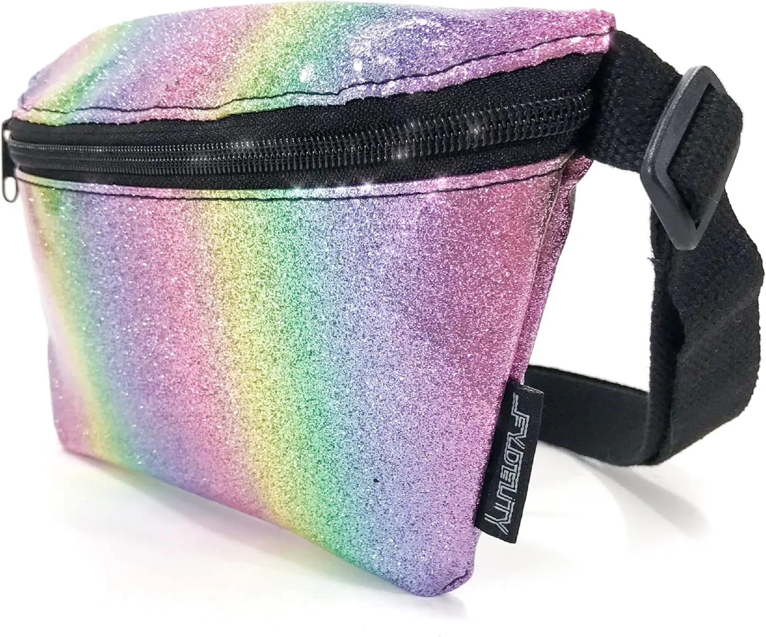 Small Fanny Packs for Women – 80s/90s Holographic Bum Bag – Unisex Retro Neon Crossbody Waist Belt Bag for Travel, Festivals, & Daily Use – Waist Belt Bag for Women | Dazzler Rainbow Glitter