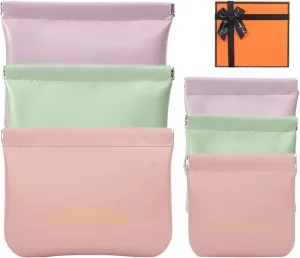 small makeup bag for purse, snap closure leather organizer pouch,New lipstick pouch, portable mini storage bag,Two sizes Coin Purse Organizer Storage Pouch
