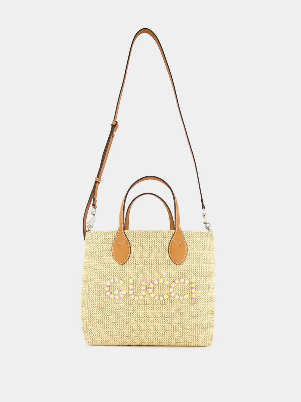 Small Straw-Effect Tote