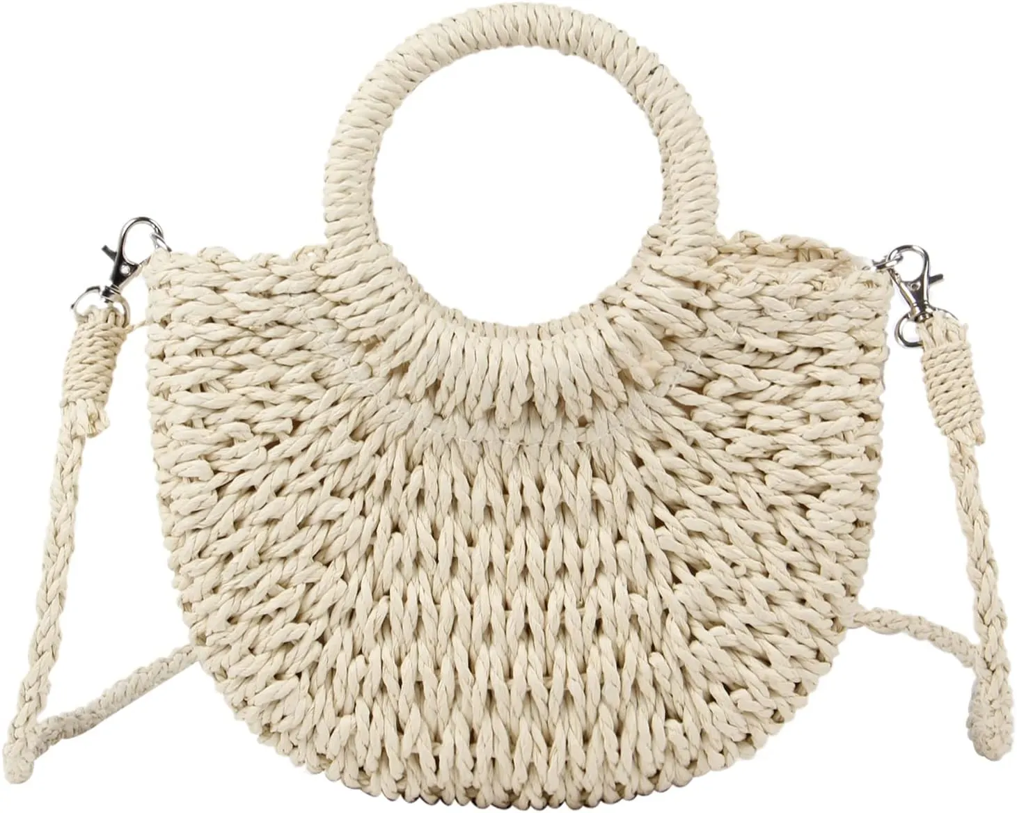 Small Straw Purses Beach Woven Tote Bags for Women Summer Rattan Crossbody Bags Top Handle Handbags
