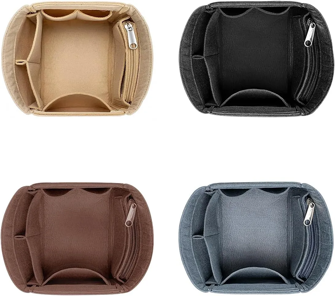SMART DK Purse Organizer Insert for Handbags,Felt Bag Organizers Fit Picotin 18/22/26 Bags (Beige, P22)