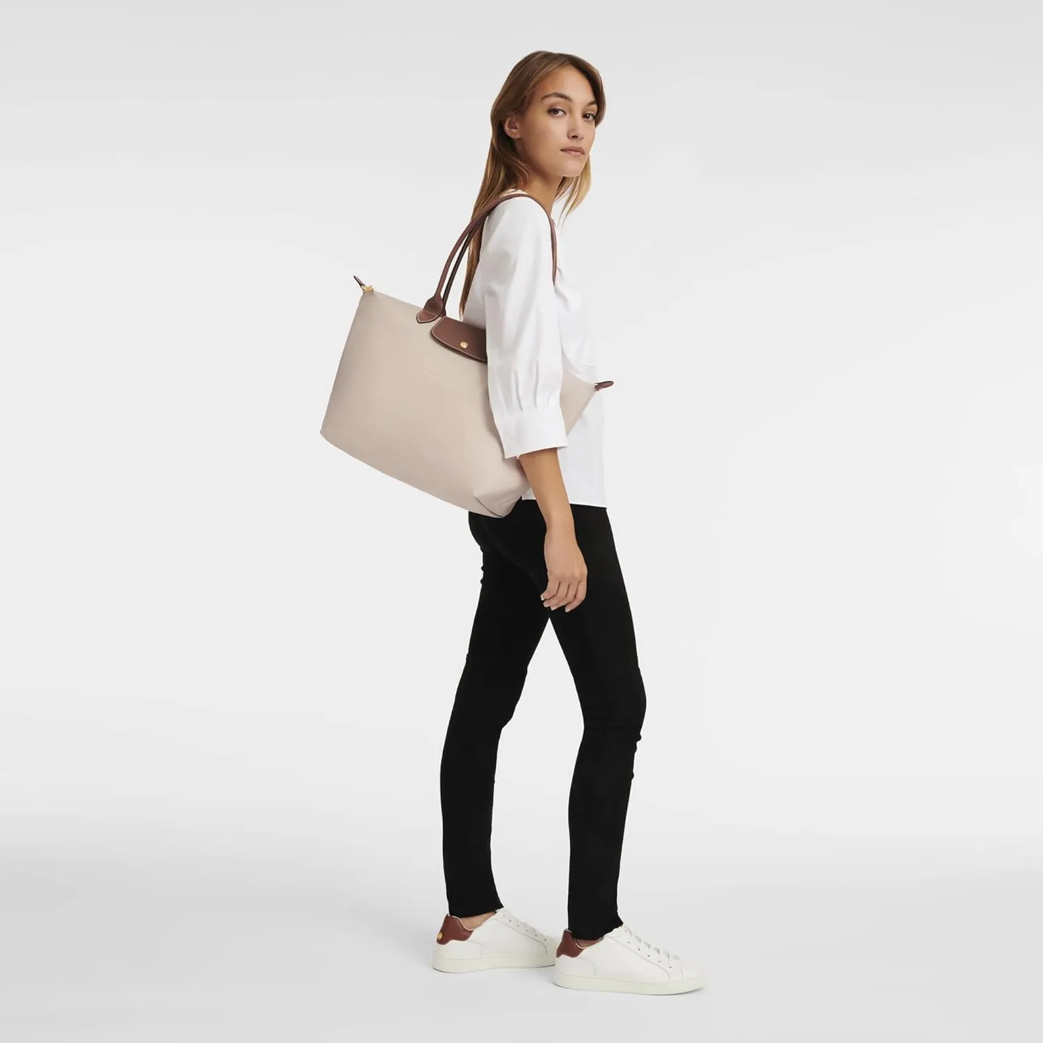 SMART DK Purse Organizer Insert for Longchamp Le Pliage Handbag Insert (PINK, L/11 * 6.69 * 9.84in)