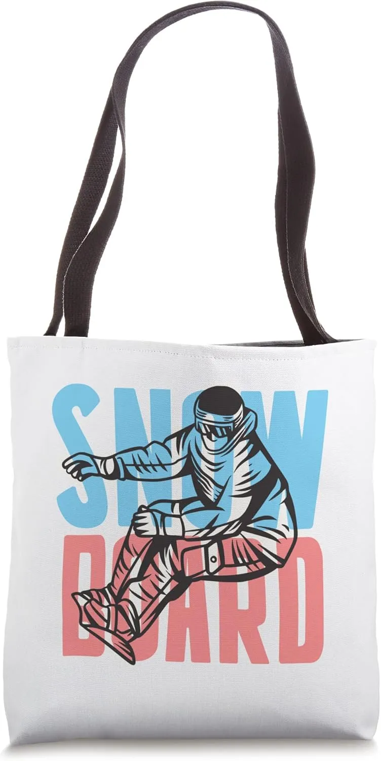 Snowboard - Fun Extreme Sport Winter Pow Deep & Steep Tote Bag