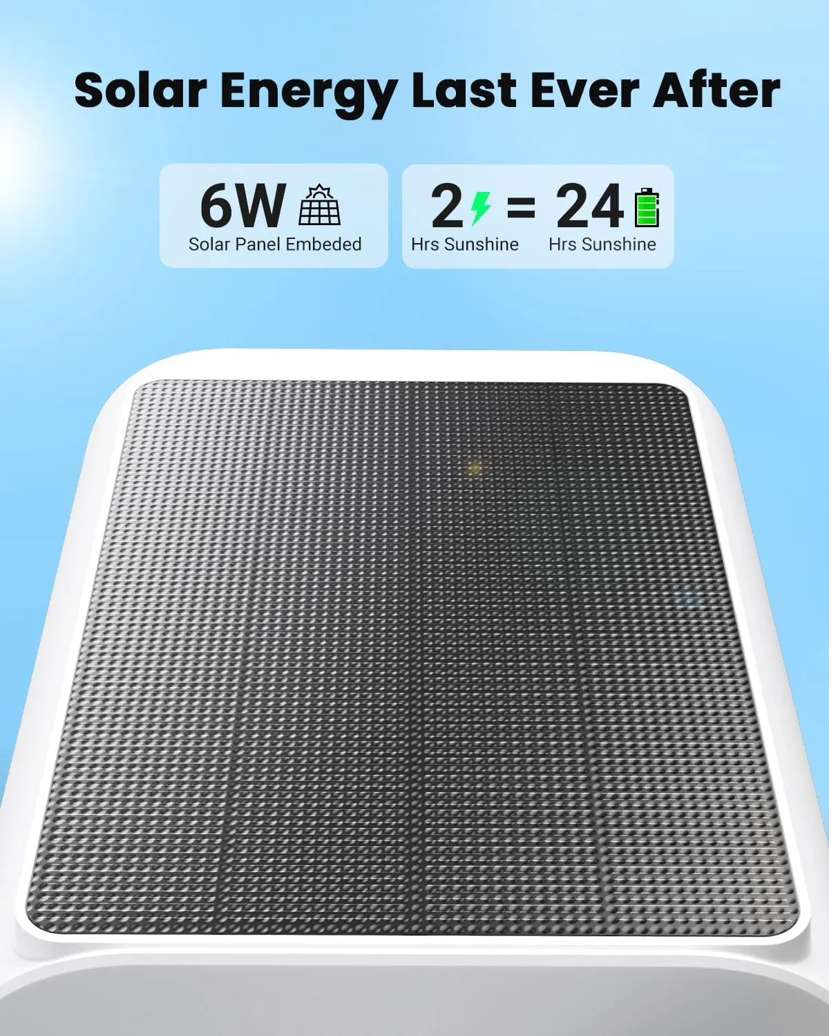 Solar Camera Outdoor Wireless, 2K Cameras for Home Security with Embedded Solar Panel, WiFi Surveillance Camera, Colorful Night Vision, 2-Way Audio, Continuous Power, Compatible with Alexa