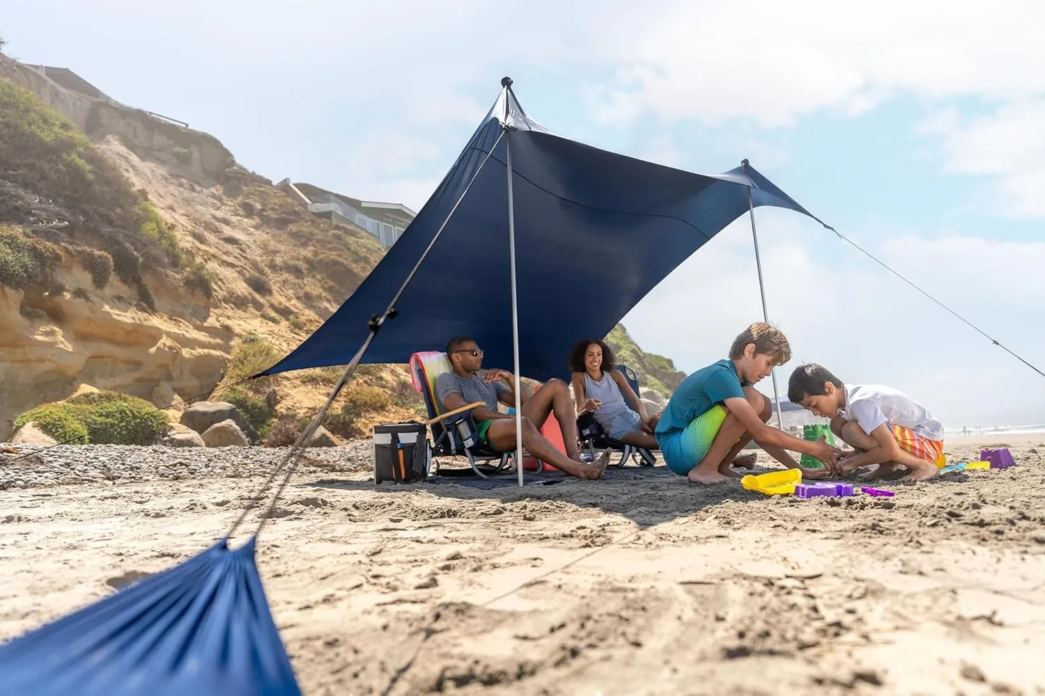 Sport-Brella Sol-Breeze Shelter UPF 50  Sun and Rain Canopy for Camping, Beach and Sports Events(7X7)
